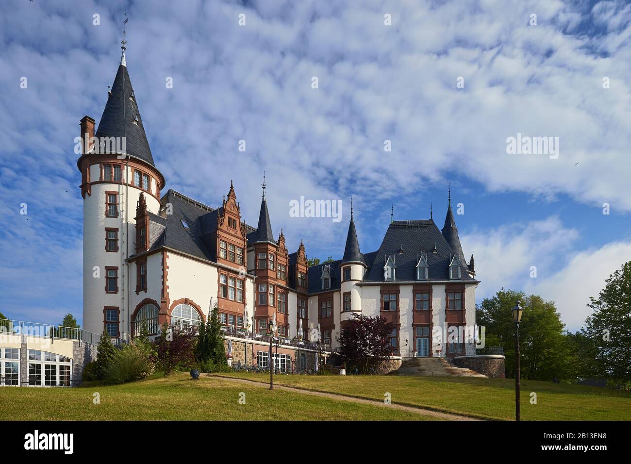 Klink Castle near Waren -Müritz,Mecklenburg Western Pomerania,Germany Stock Photo