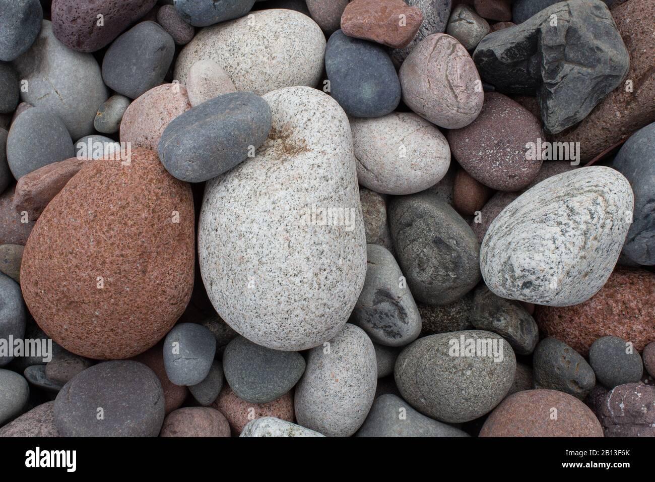 Close up of shore of Lake Superior in Two Harbors Minnesota Stock Photo