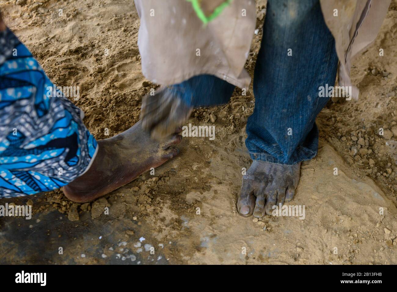 Clandestine church,spiritual healing and mass in the Republic of Congo,Africa Stock Photo