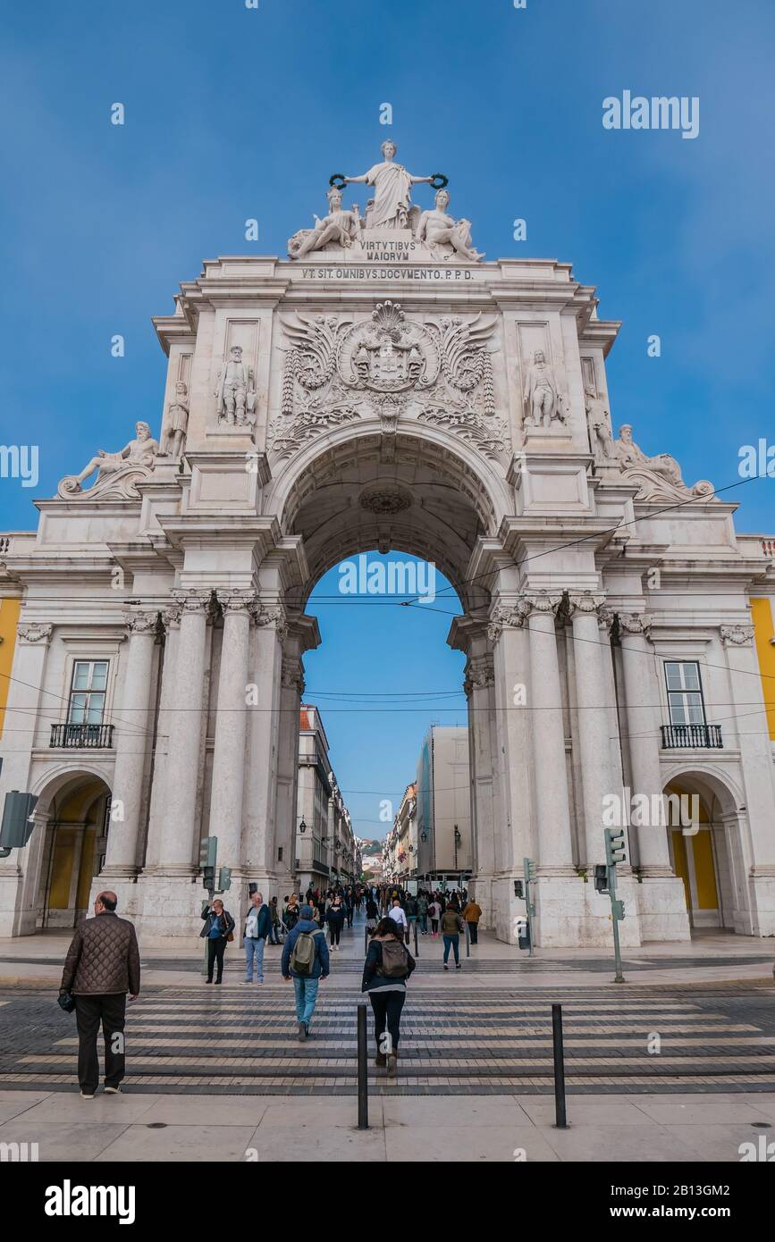 The Rua Augusta Arch Arco Da Rua Augusta Is A Stone Triumphal Arch The Rua Augusta Arch Arco Da Rua Augusta Is A Stone Triumphal Arch