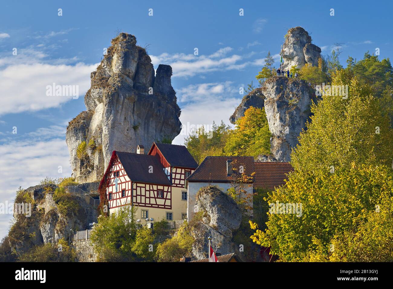 Franconian Switzerland Museum in Tüchersfeld near Pottenstein,Upper Franconia,Bavaria,Germany Stock Photo