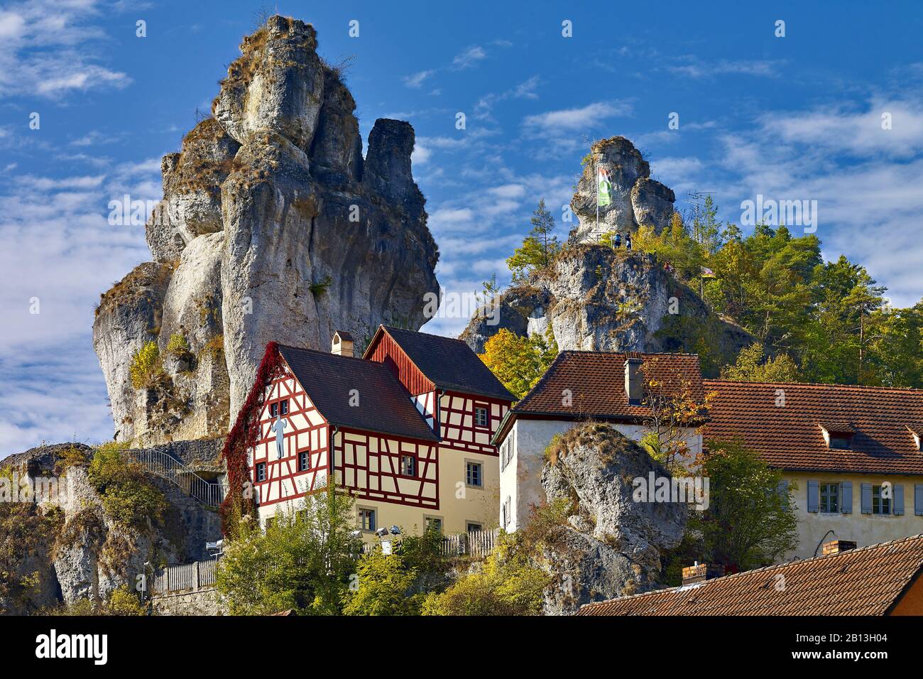 Franconian Switzerland Museum in Tüchersfeld near Pottenstein,Upper Franconia,Bavaria,Germany Stock Photo