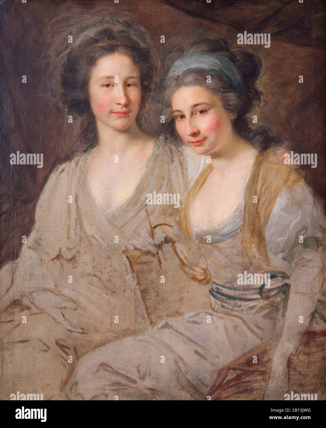 'The Countesses Caroline and Zoë Thomatis' by Johann Baptist von Lampi the Elder (1751–1830). Stock Photo