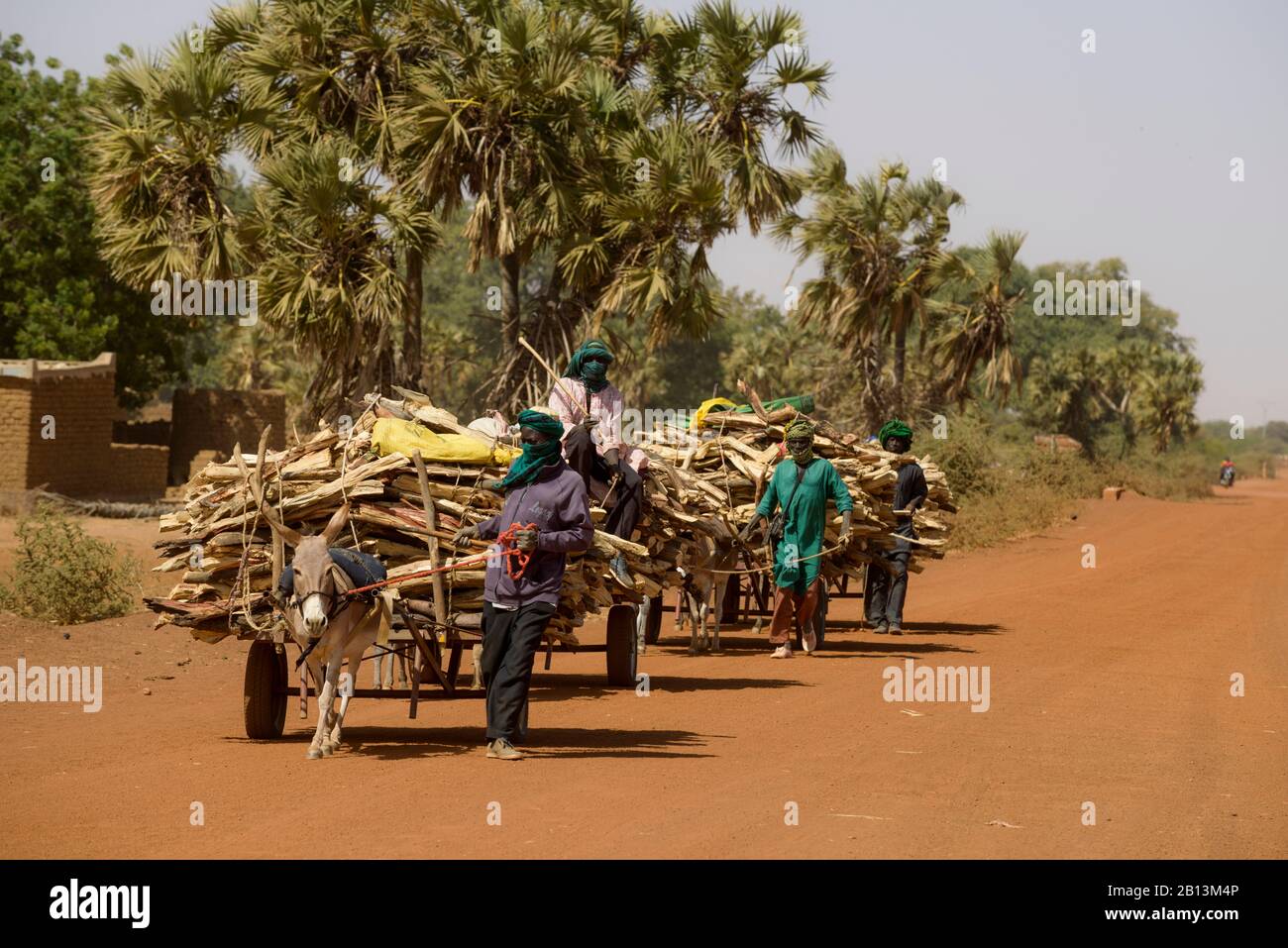 Fulani nomads of the Bel'ah group of the Sahel,Burkina Faso Stock Photo