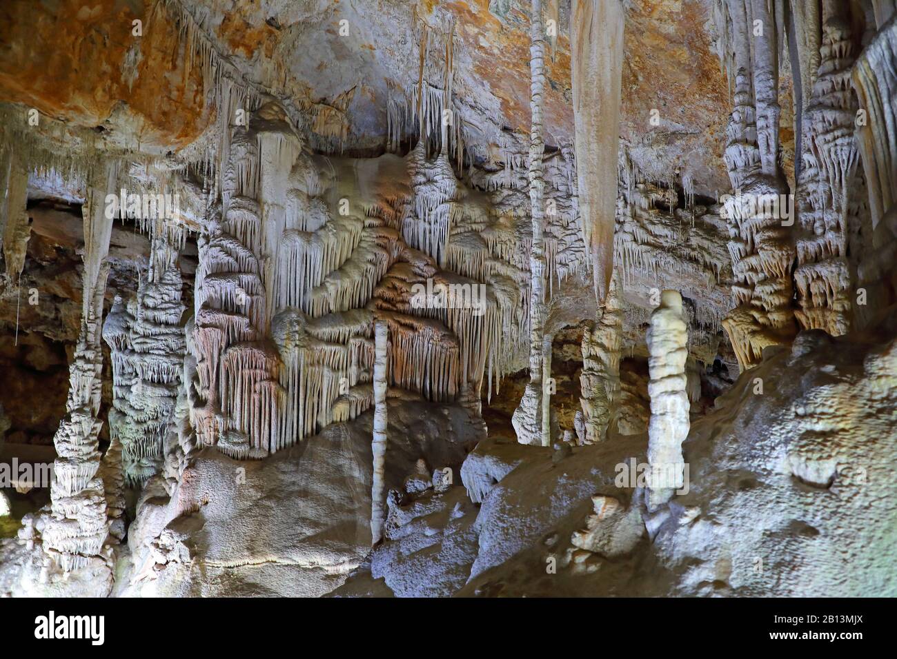 dripstone cave Coves de Campanet, Spain, Balearic Islands, Majorca, Campanet Stock Photo
