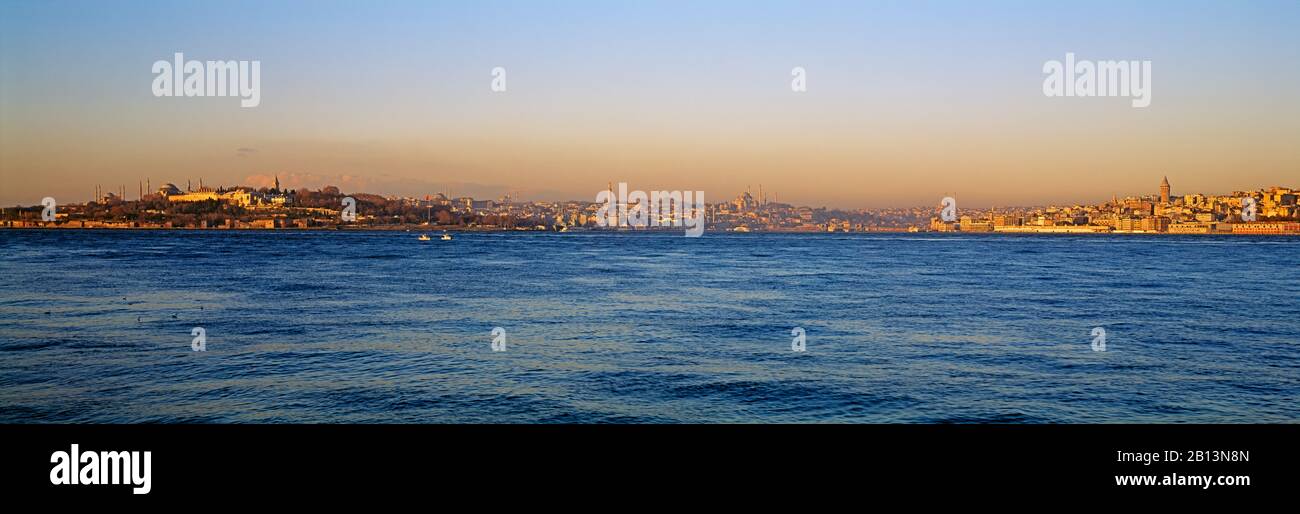 Panoramic view of the historic peninsula,Istanbul,Turkey Stock Photo