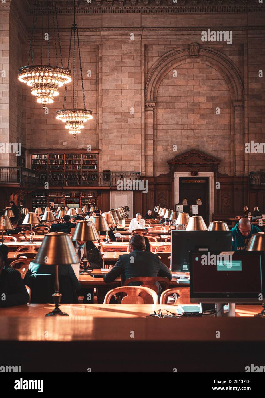New York Public Library main reading room Stock Photo