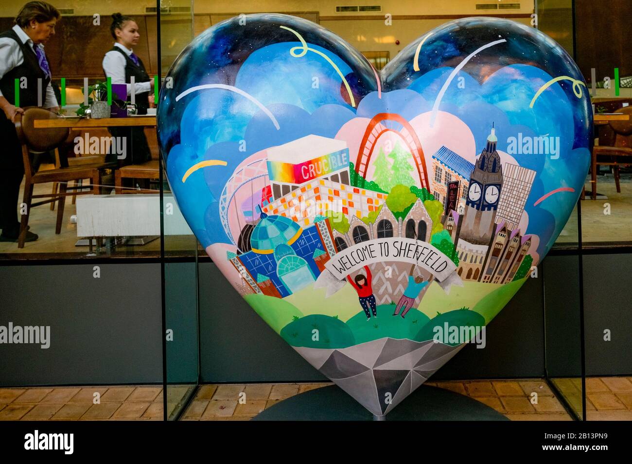 Welcome heart, Sheffield, Yorkshire, England, UK Stock Photo