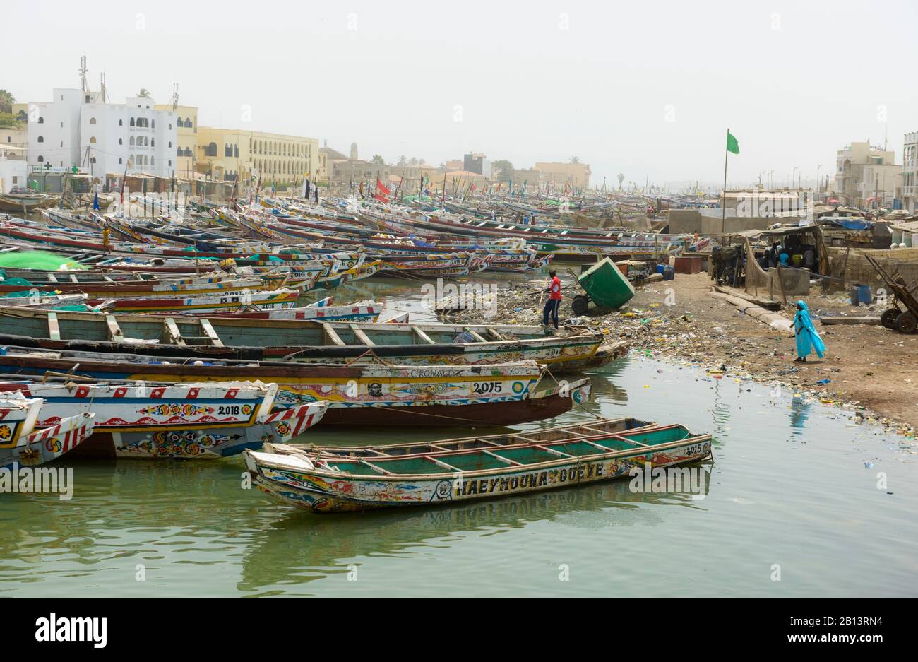 Inland rivers of St,Louis,Senegal Stock Photo