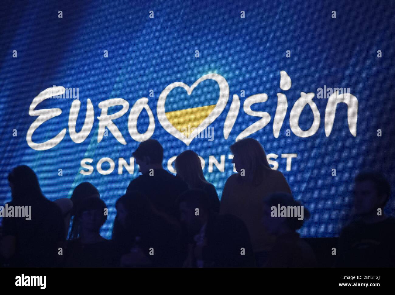 Kiev, Ukraine. 22nd Feb, 2020. Viewers attend the Eurovision Song Contest (ESC) 2020 national selection final in Kiev, Ukraine, on 22 February 2020. Ukrainian band GÐ¾ A with 'Solovey' song will represents Ukraine during the 2020 the Eurovision Song Contest contest in Rotterdam, Netherlands, from 12 to 16 May 2020. Credit: Serg Glovny/ZUMA Wire/Alamy Live News Stock Photo