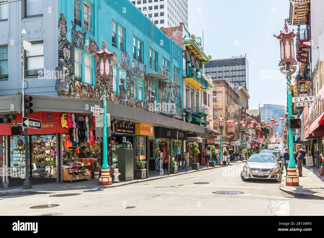Street scene,Chinatown,San Francisco,California,USA Stock Photo