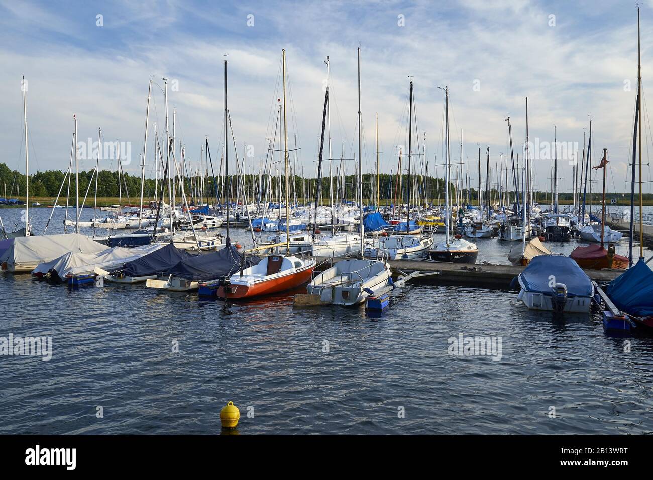 Marina on Lake Cospuden at Markkleeberg,Leipzig,Saxony,Germany Stock Photo