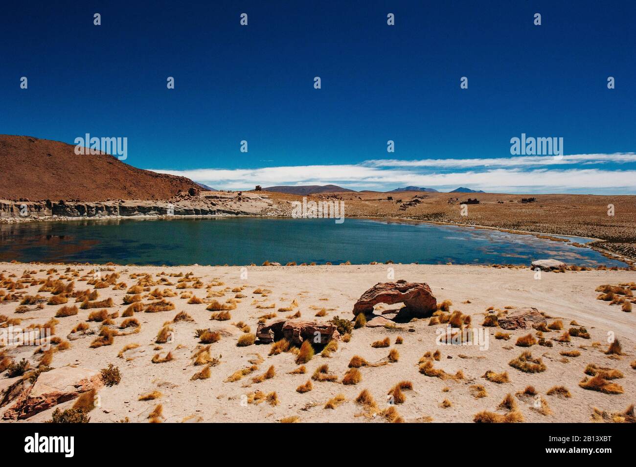 Beautiful landscape in the reserva nacional los flamencos Stock Photo
