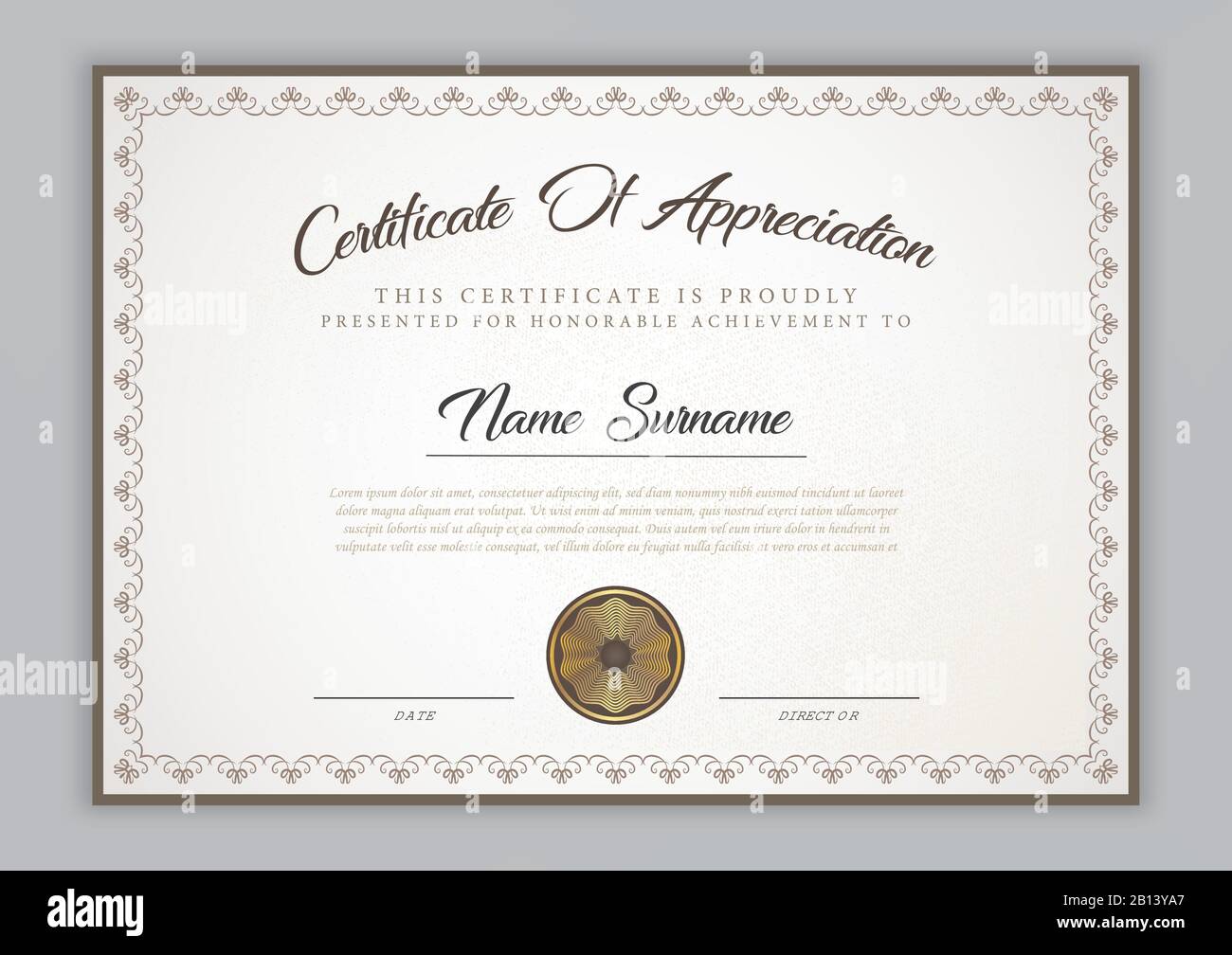 Certificate template vector Stock Vector Image & Art - Alamy