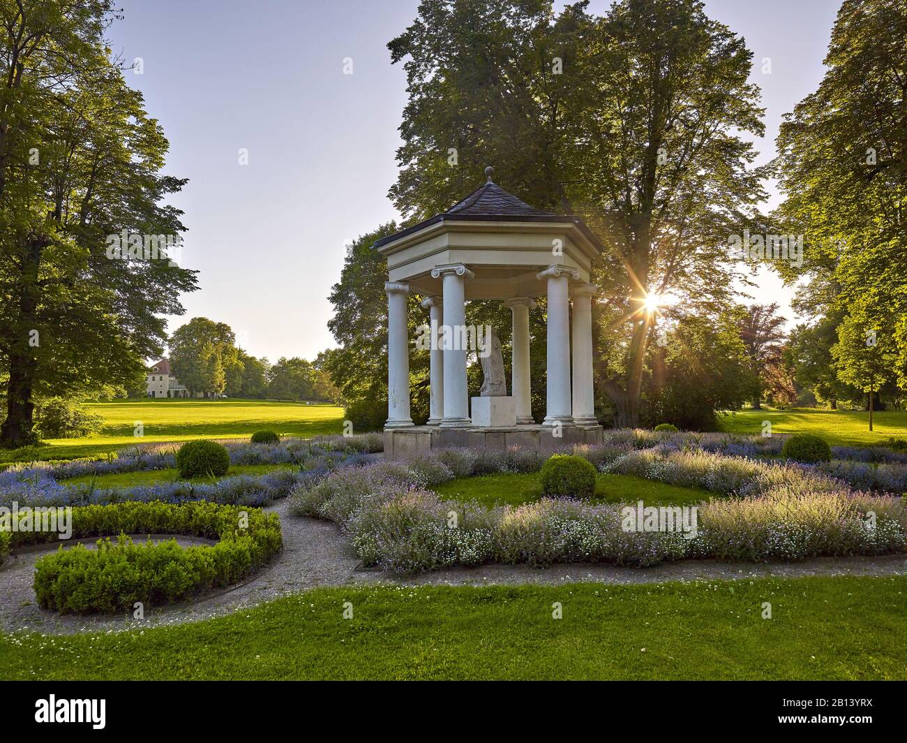 Calligraphic Temple of Calliope in Tiefurter Park,Thuringia,Germany Stock Photo