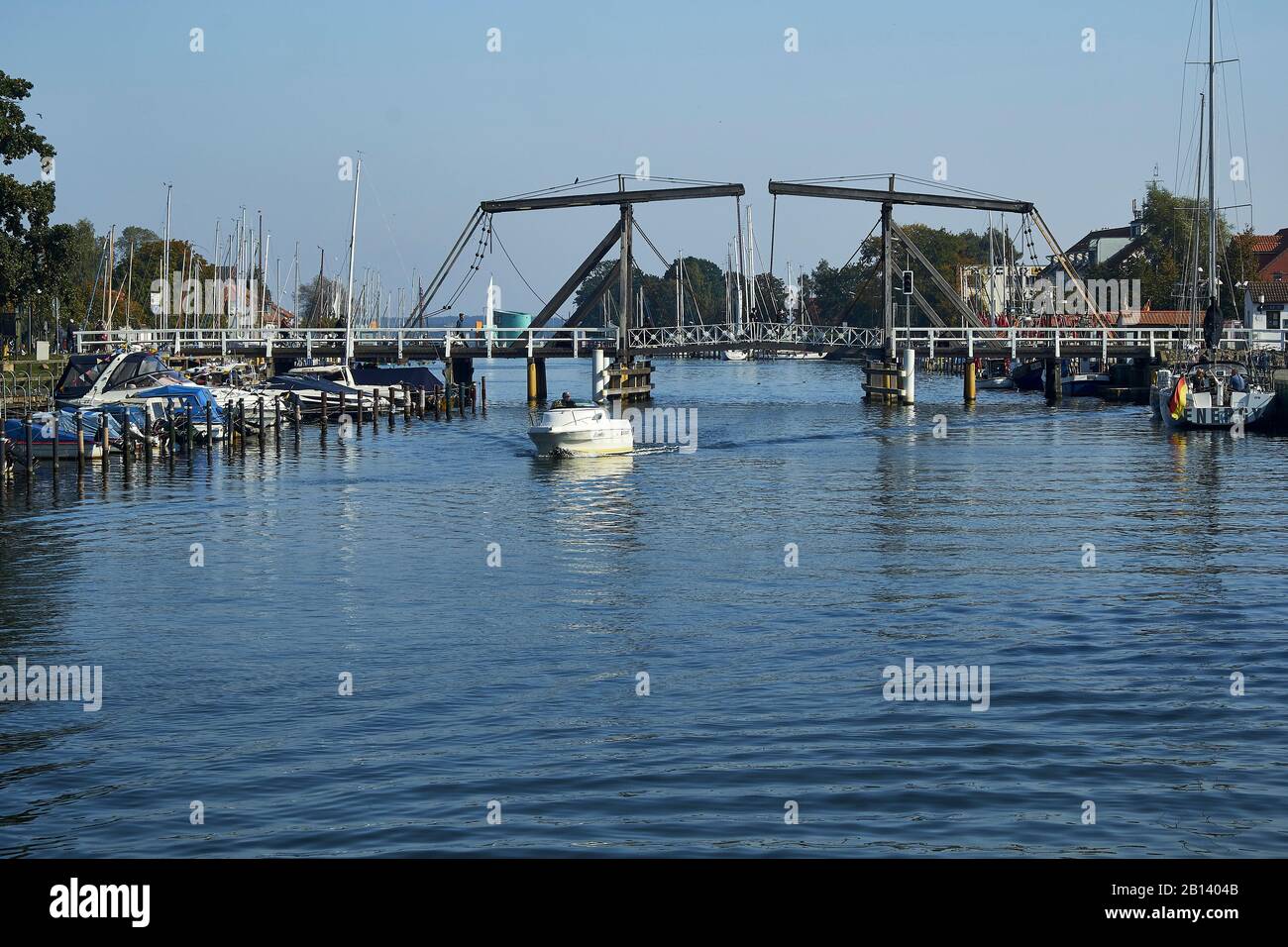 Bascule bridge in Greifswald,Wiek,Mecklenburg-Vorpommern,Germany Stock Photo