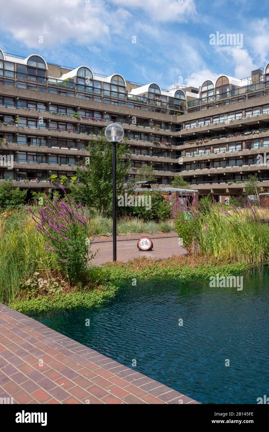 Barbican, London's largest housing estate, City of London, London Stock Photo