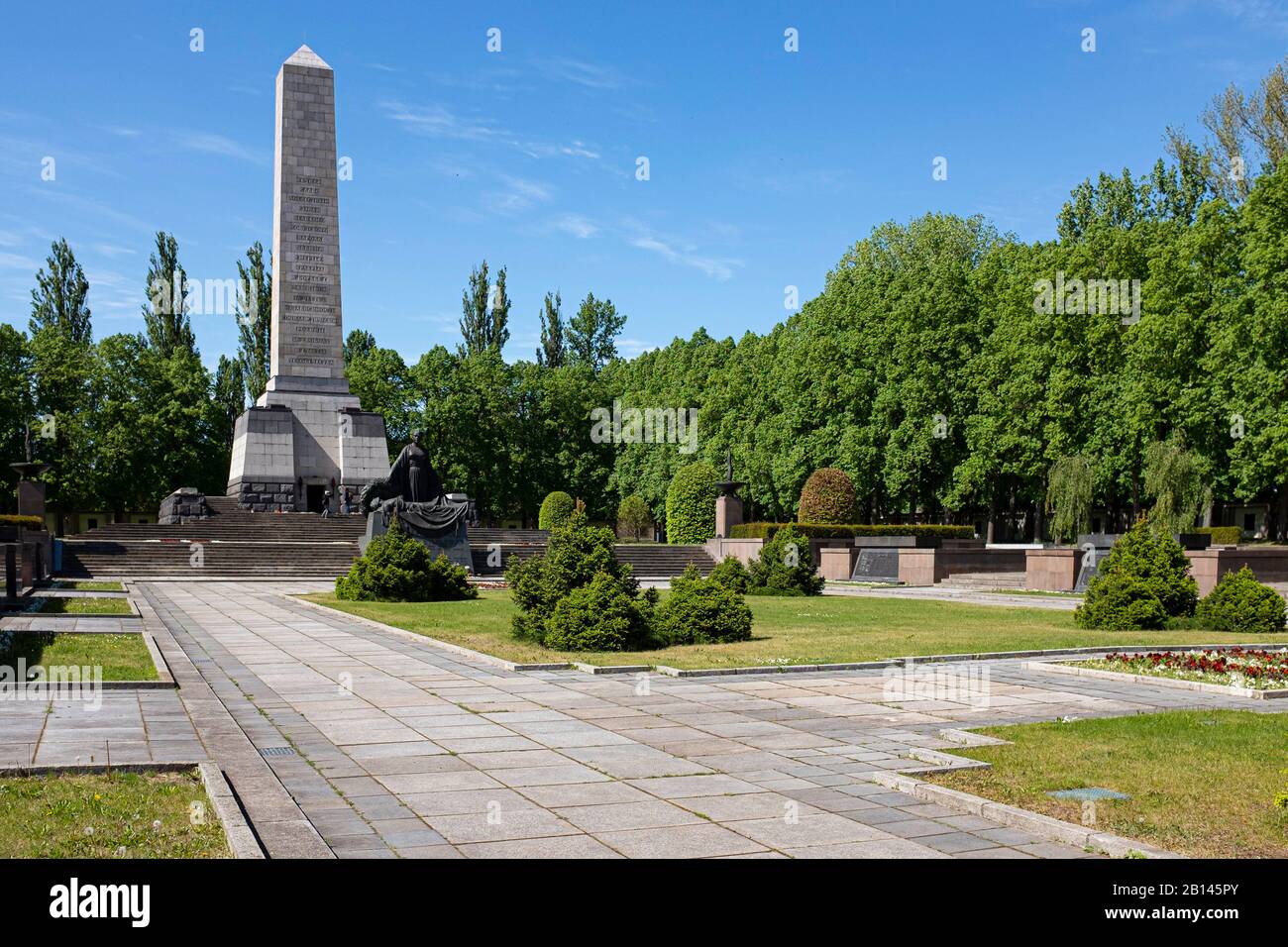 Soviet memorial, Schönholzer Heide, Pankow, Berlin Stock Photo
