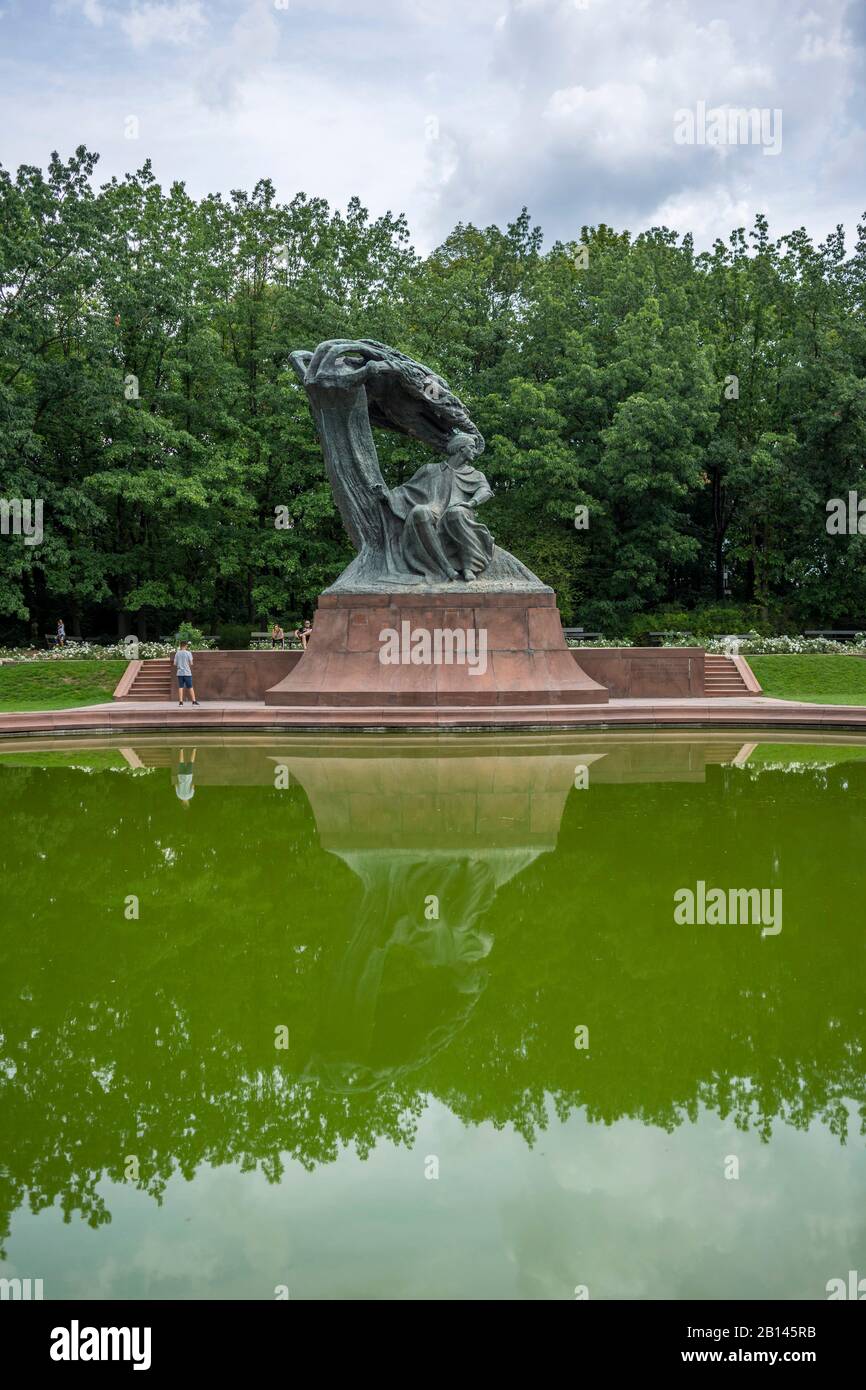 Chopin monument in Lazienki Park (Royal Spa Park) in Warsaw, Poland Stock Photo