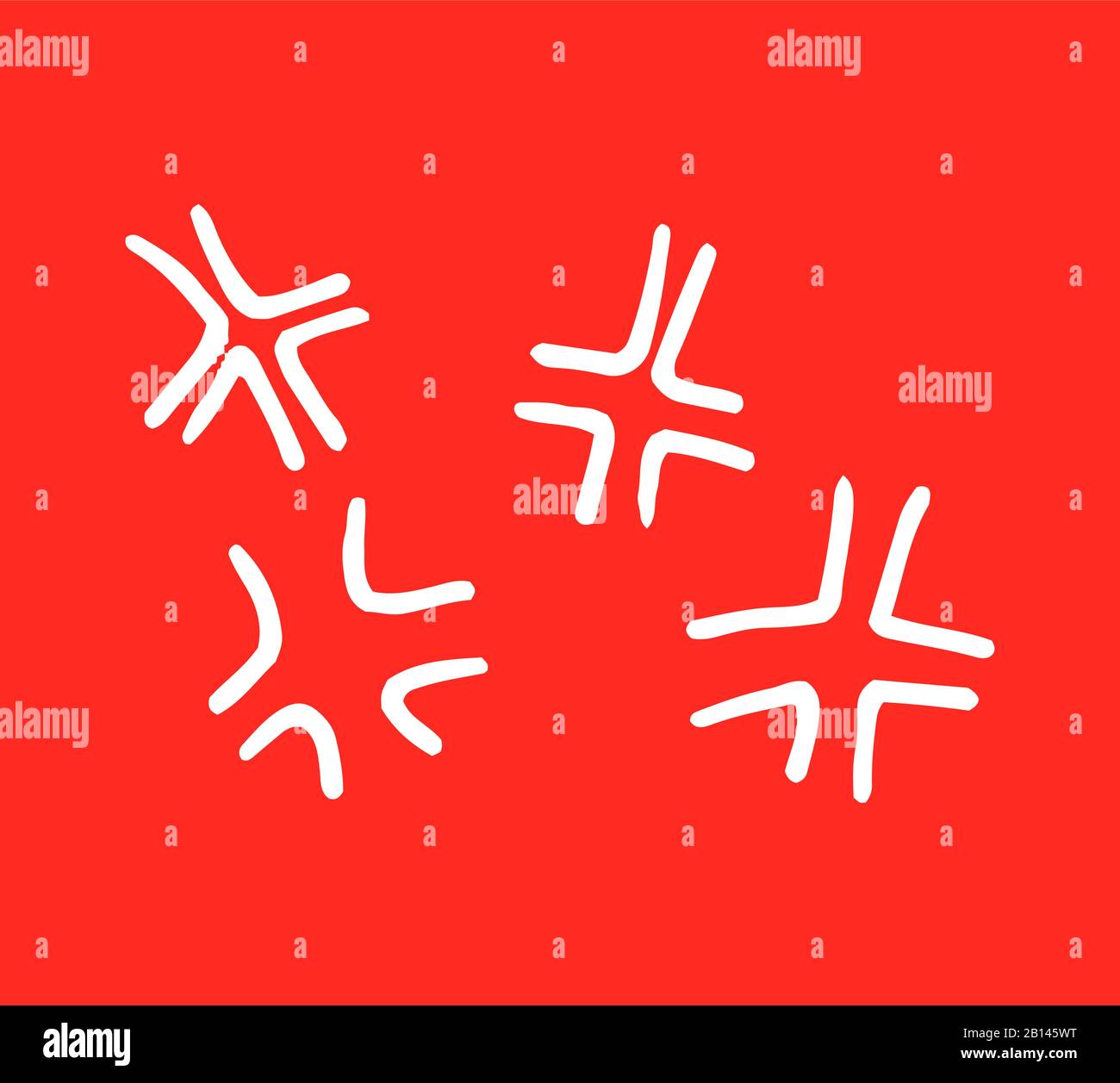 This is a illustration of Variation of handwritten anger mark Stock ...