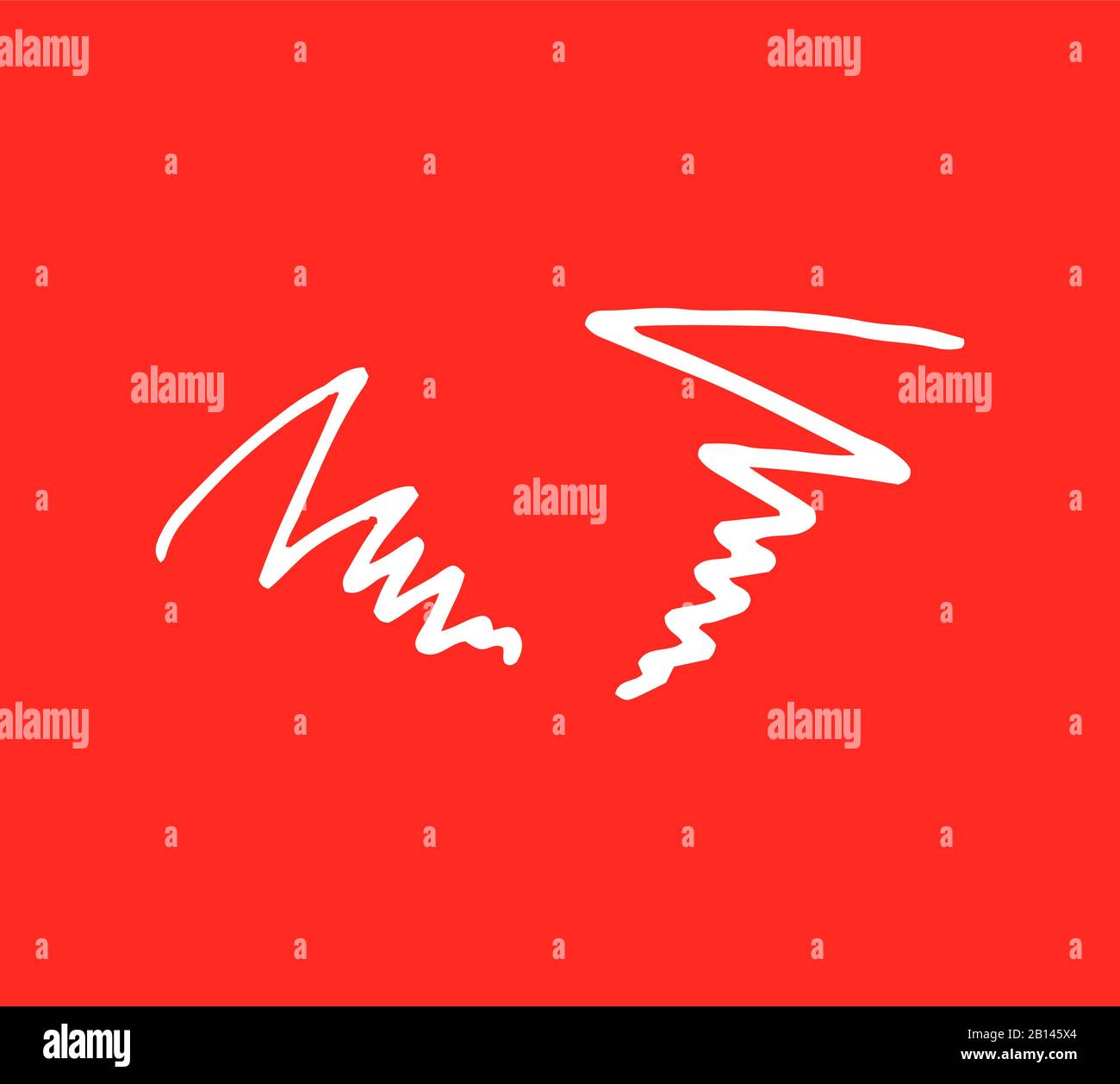 This is a illustration of Variation of handwritten anger mark Stock ...