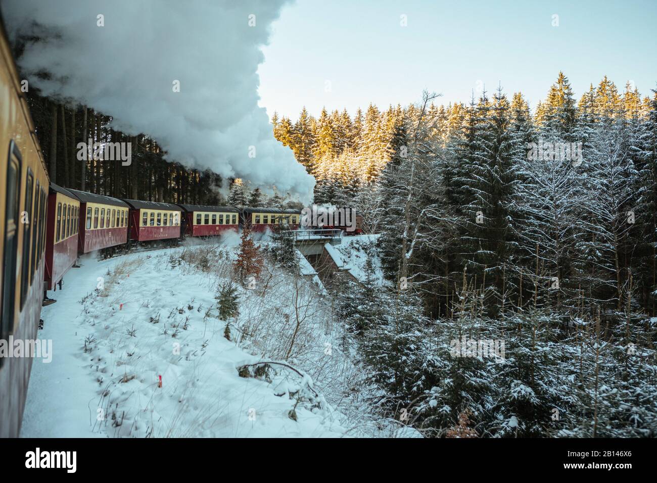 Harz narrow-gauge railway Brocken, Harz, Germany Stock Photo