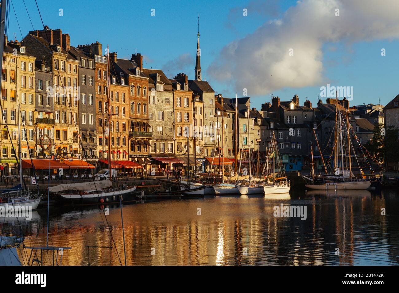 Small harbour town of Le Havre in Normandy, France Stock Photo