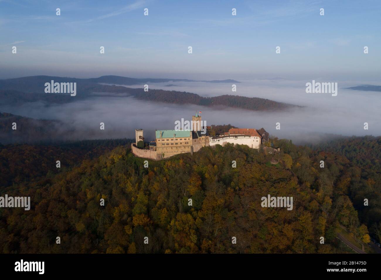 Wartburg in Eisenach on an autumn morning, Germany Stock Photo