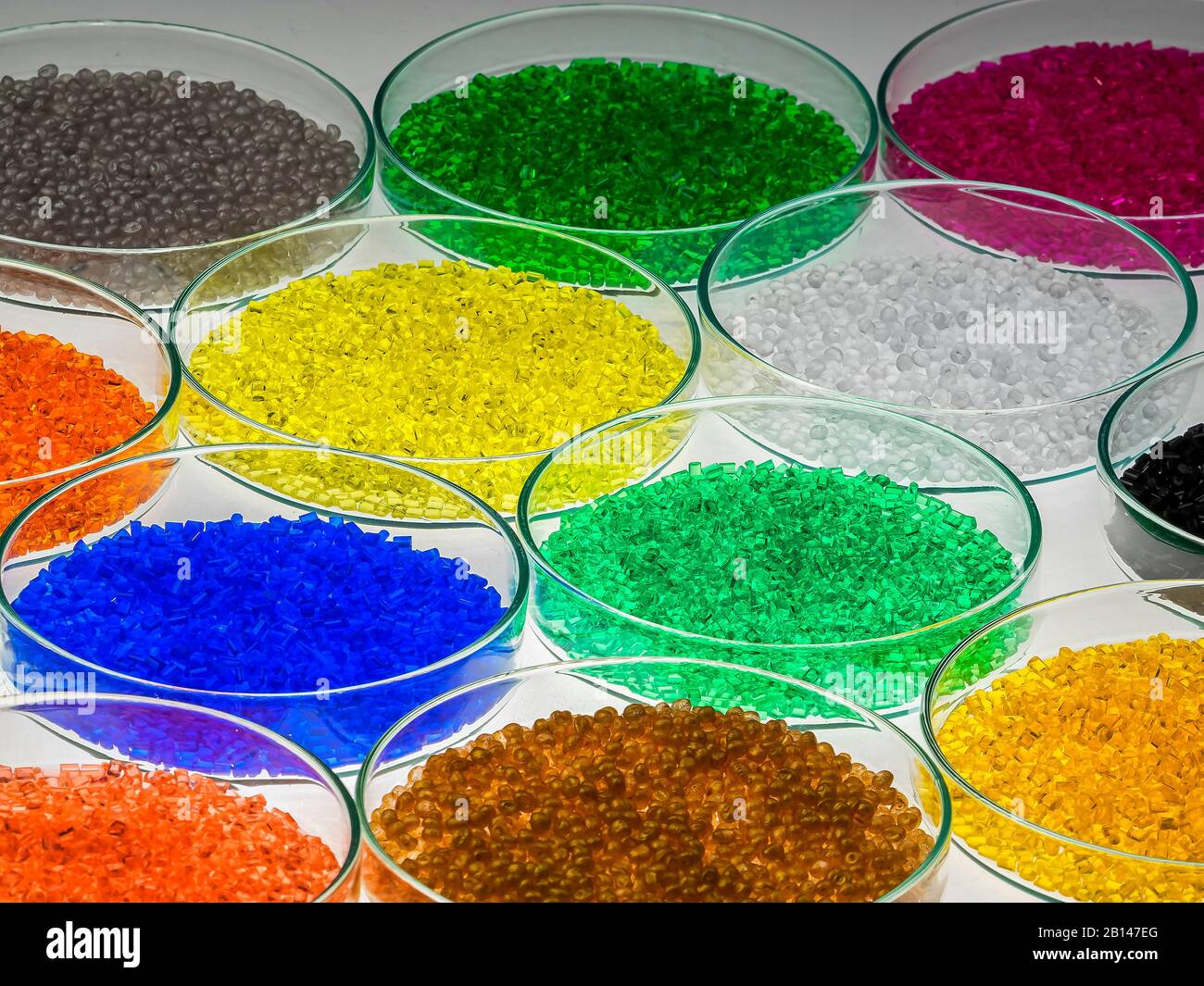 Glass granules, colorful, detail Stock Photo