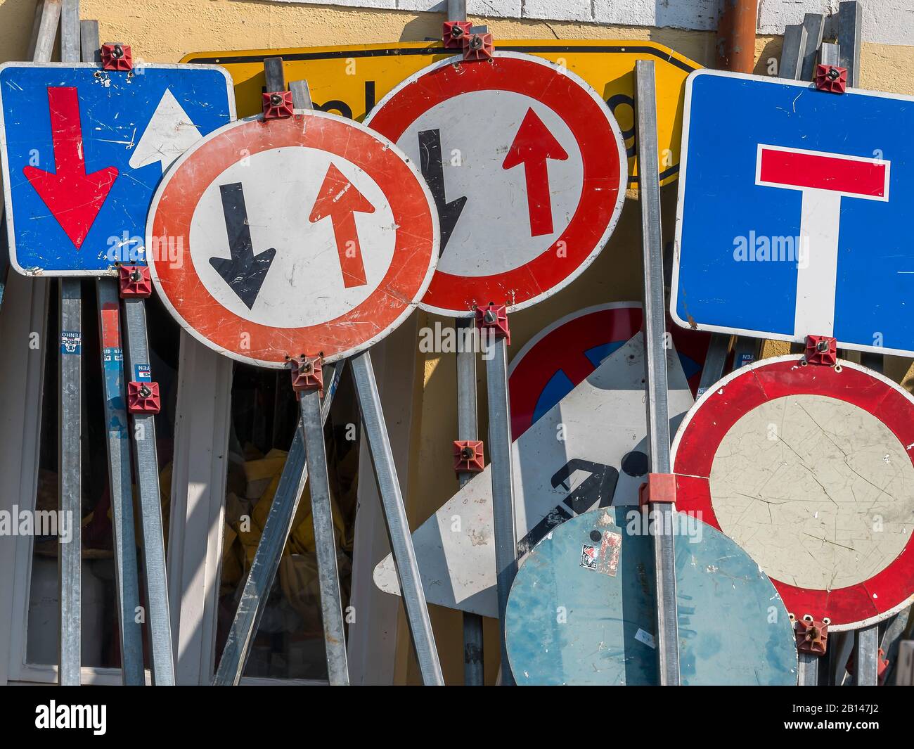 Road signs, storage Stock Photo
