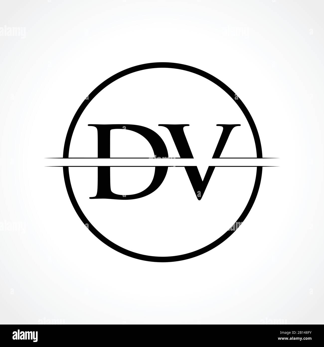 Initial DV Letter Logo Design With Creative... - Stock Illustration  [87279334] - PIXTA