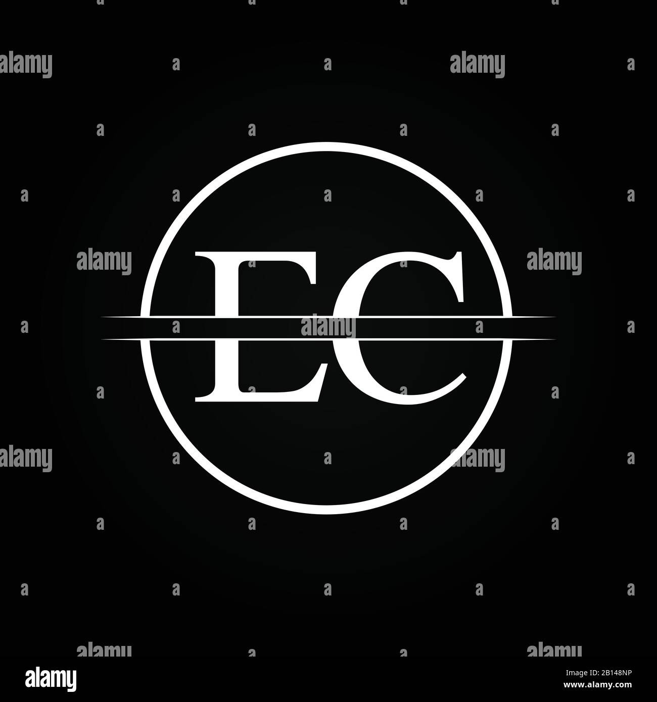 Initial EC Letter Linked Logo Business Vector Template. Creative Letter EC Logo Design Stock Vector