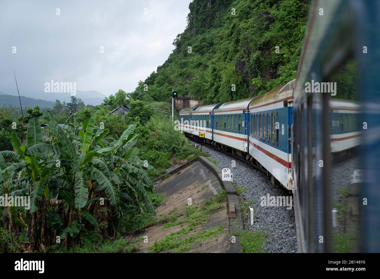 Train ride from Hanoi to Hue, Vietnam Stock Photo Alamy
