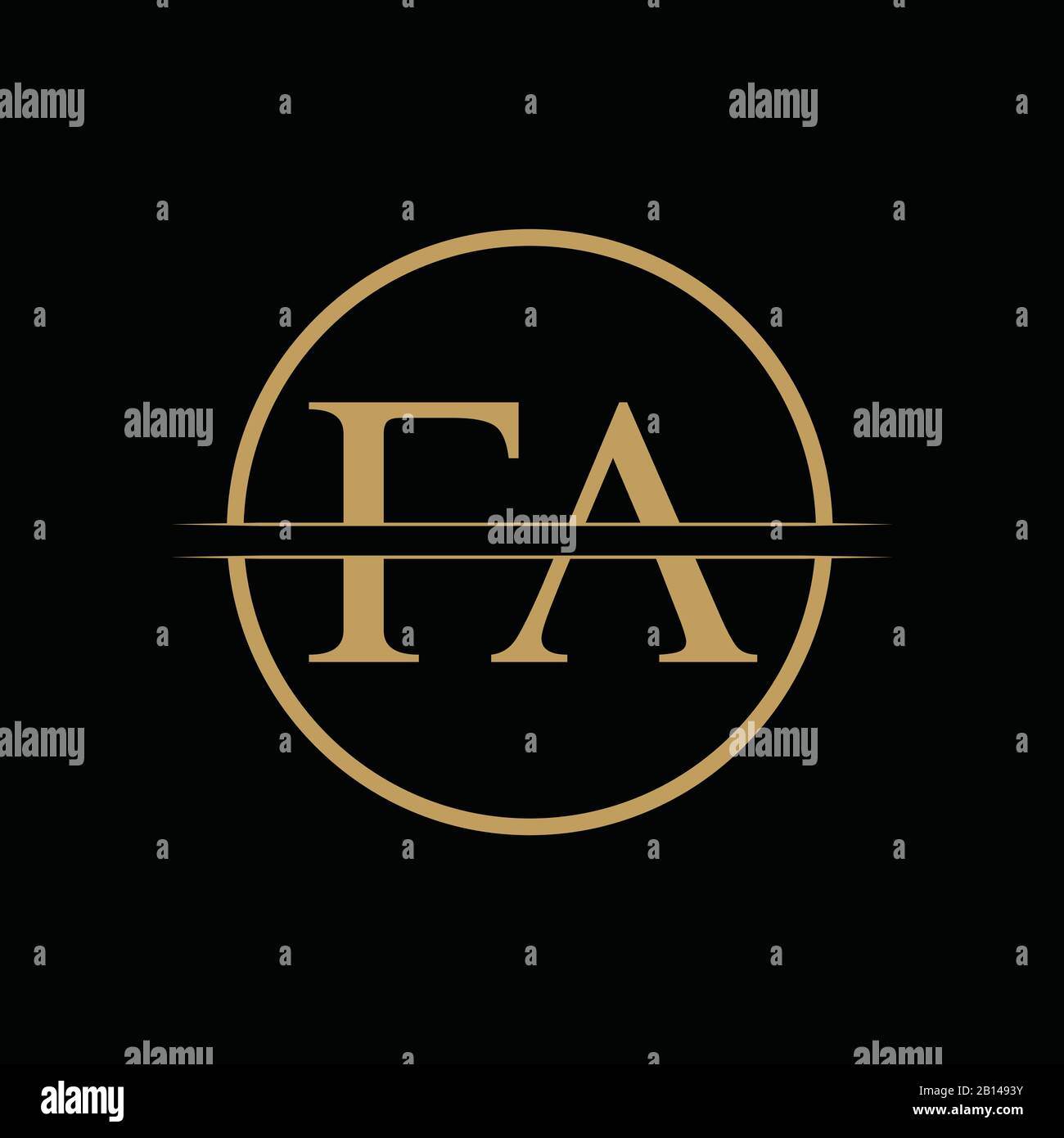 FA letter Type Logo Design vector Template. Abstract Letter FA logo