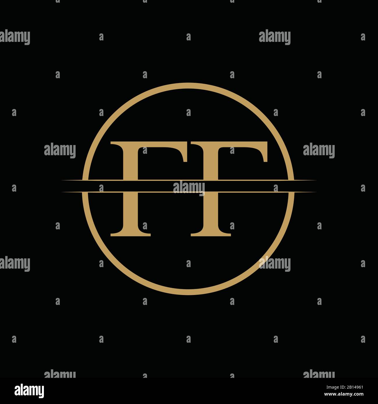 FF letter Type Logo Design vector Template. Abstract Letter FF logo Design Stock Vector
