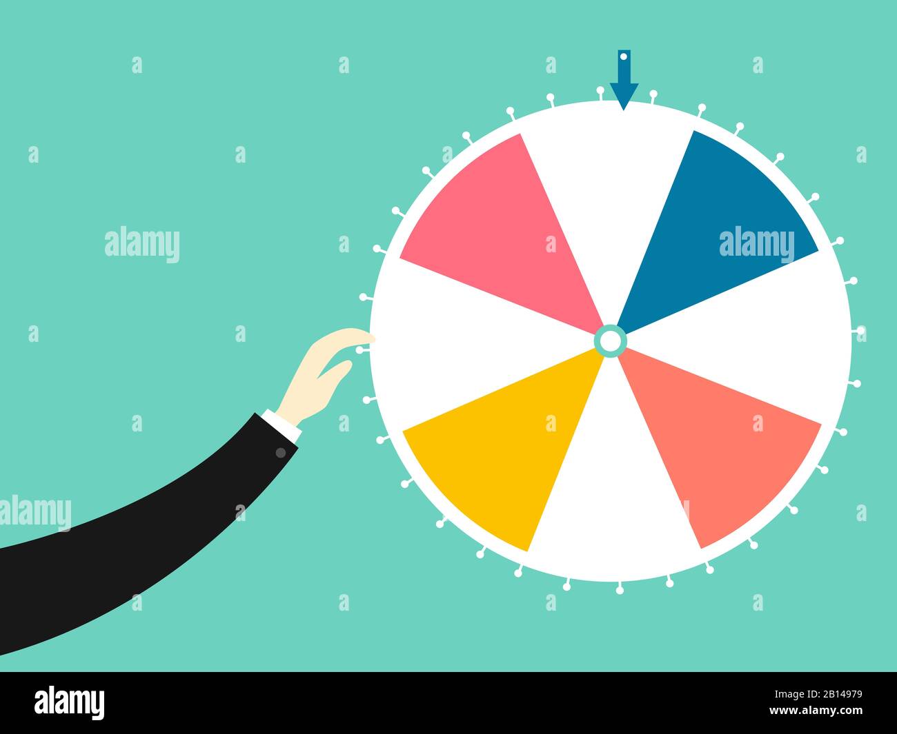 Illustration of an Office Game with a Hand Playing, Holding and