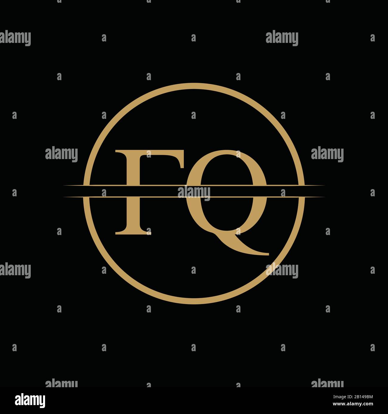 FQ letter Type Logo Design vector Template. Abstract Letter FQ logo ...