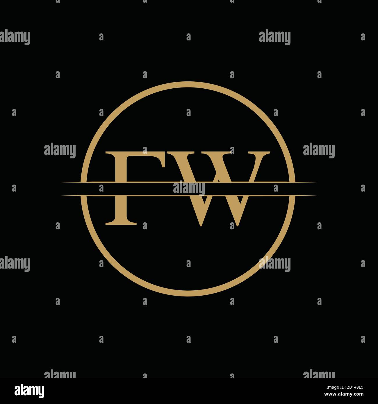 FW letter Type Logo Design vector Template. Abstract Letter FW logo ...