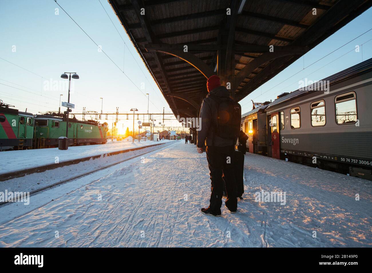Railway station in Boden, Sweden Stock Photo