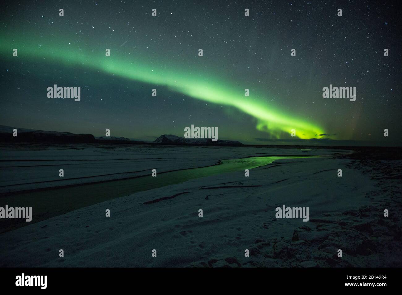 Iceland polar lights Stock Photo