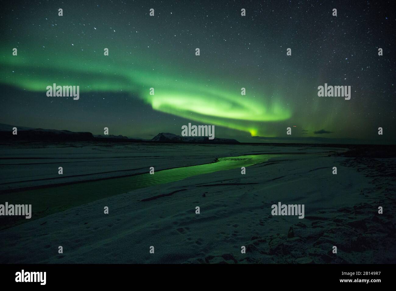 Iceland polar lights Stock Photo