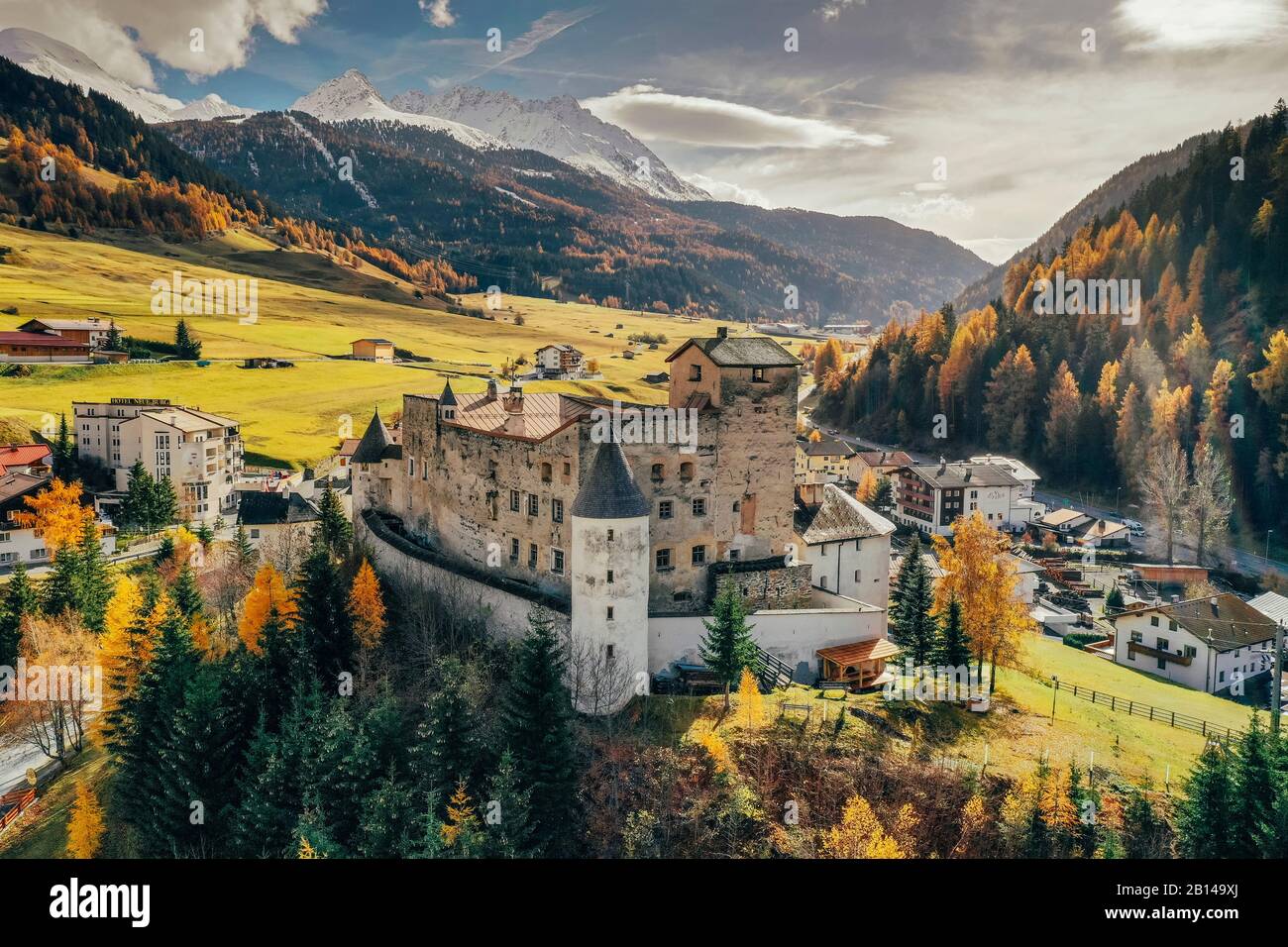 Castle Naudersberg, Nauders, Austria Stock Photo