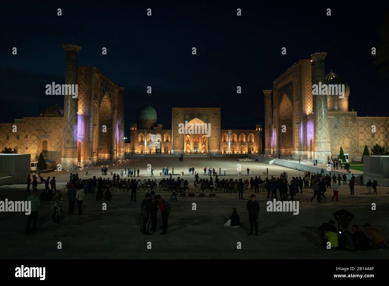 Registan Square in Samarkand, Uzbekistan - landmark of the country Stock Photo