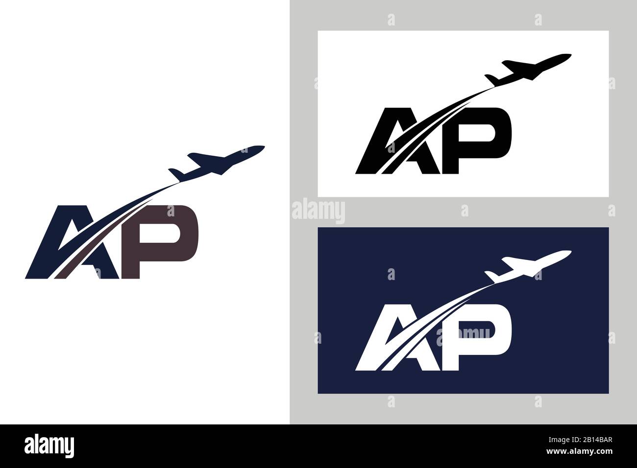 Initial Letter A and P with Aviation Logo Design, Air, Airline