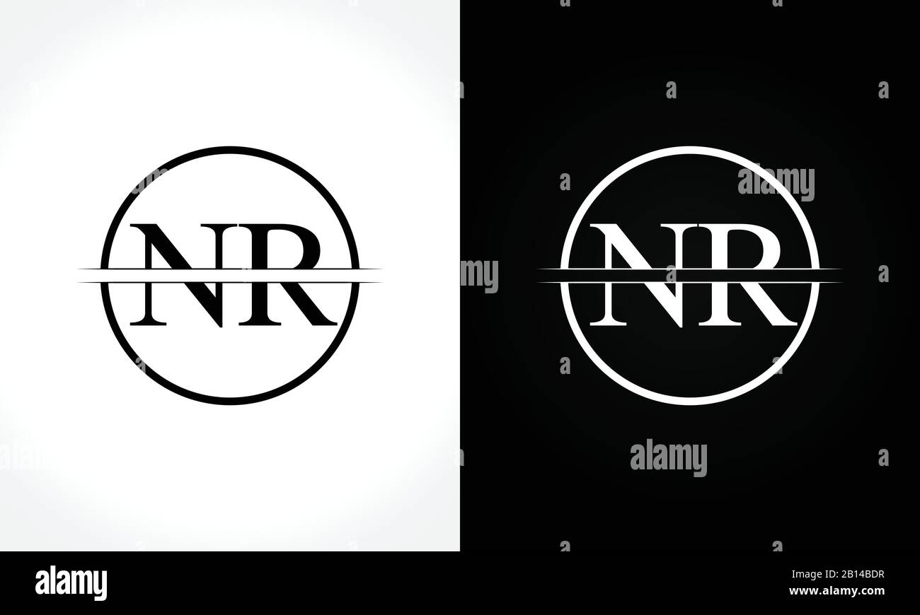 Initial Monogram Letter NR Logo Design Vector Template. NR Letter Logo ...