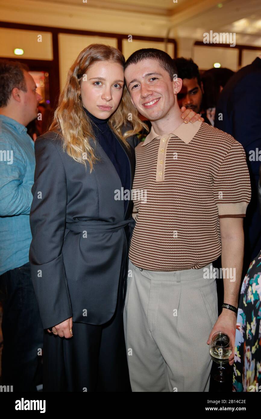Berlin, Germany. 22nd Feb, 2020. 70th Berlinale, Medienboard Party: Anna Lena Klenke and Maximilian Mundt at the Medienboard Party in the Hotel The Ritz-Carlton. The International Film Festival takes place from 20.02. to 01.03.2020. Credit: Gerald Matzka/dpa-Zentralbild/ZB/dpa/Alamy Live News Stock Photo