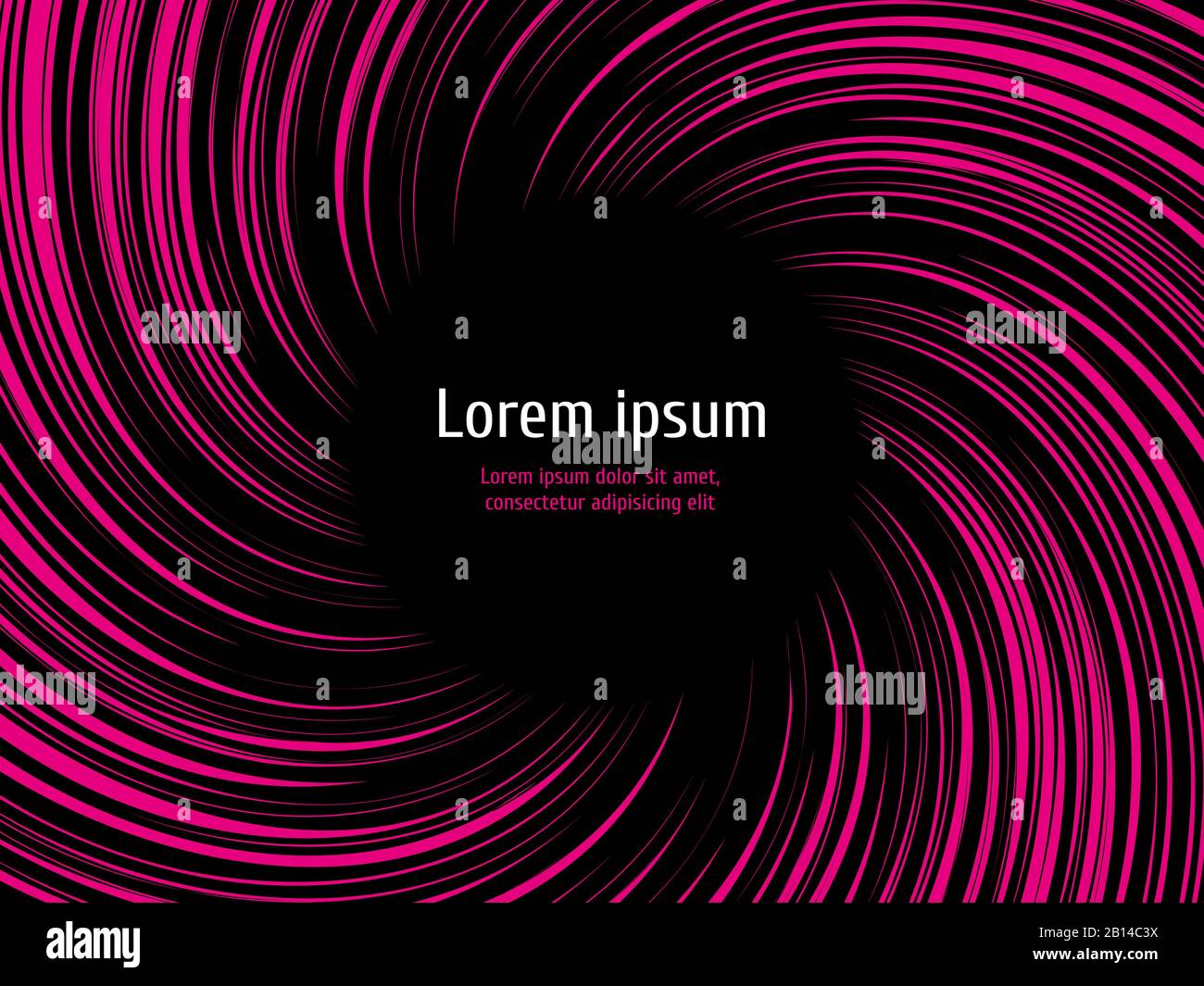 Colorful spiral speed on black background. Spiral light abstract, vector illustration Stock Vector