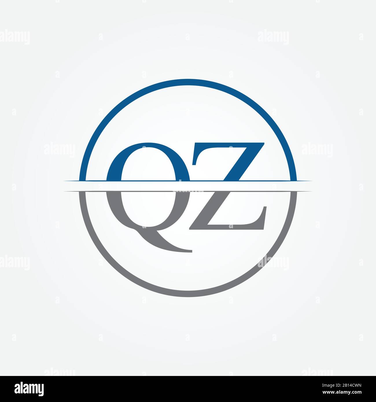 Initial Monogram Letter QZ Logo Design Vector Template. QZ Letter Logo Design Stock Vector