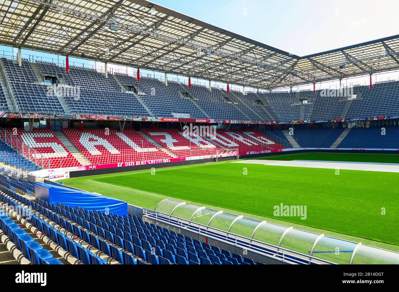 View on the modern playground of FC Red Bulls Salzburg stadium Photo