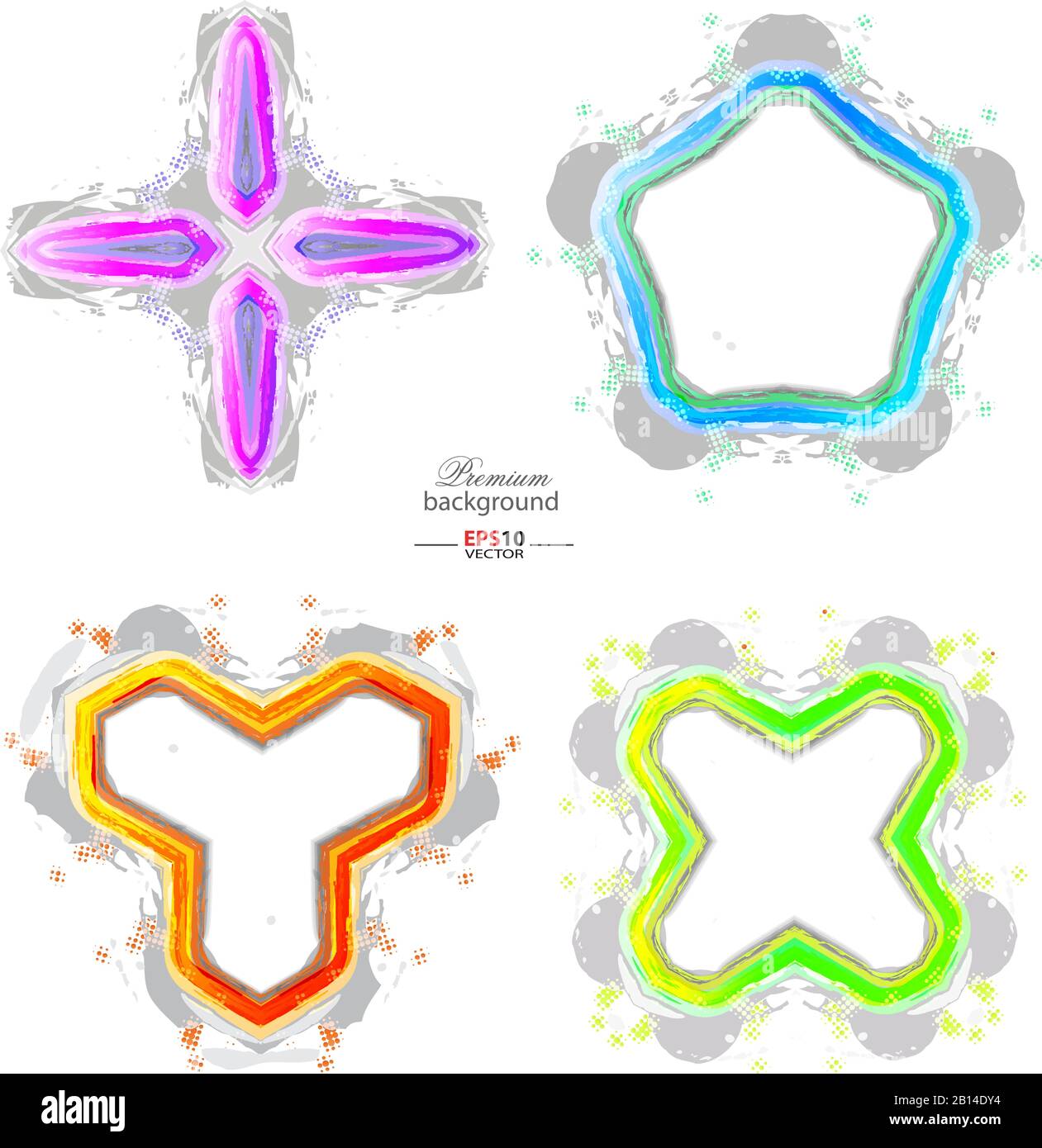Collection of various creative graphics design vector elements Stock ...